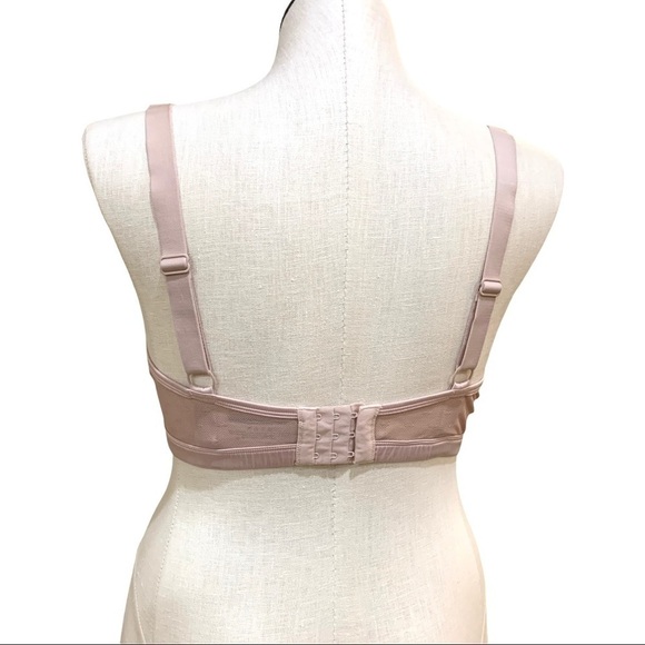 Adore Me bra light dusty rose lace & satin unlined underwire 38DDD - Picture 5 of 10